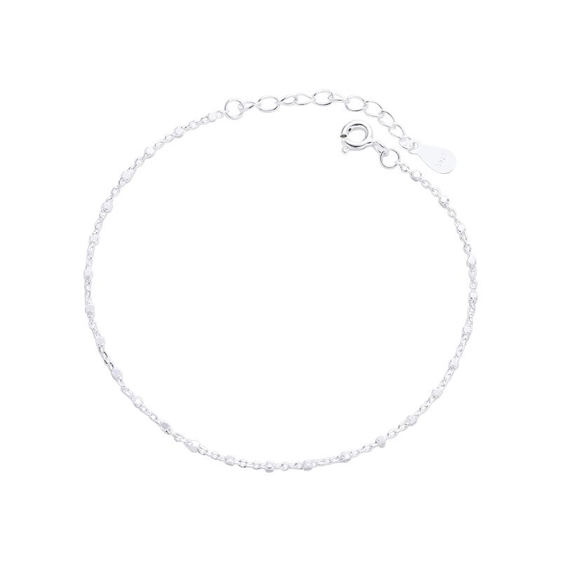 Women's Jewelry 925 Sterling Silver Small Square Chain Bracelet Simple Niche Design Fashion Personality Student Girlfriend Bracelet_ipsvogv.com