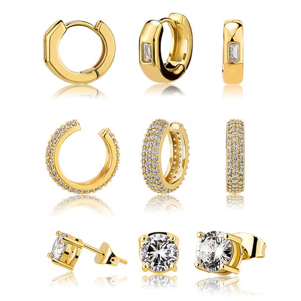 Hip Hop Earrings Mix And Match Combination Set Men And Women's Personalized Earrings Classic Versatile Ear Clip Jewelry_ipsvogv.com