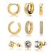 Hip Hop Earrings Mix And Match Combination Set Men And Women's Personalized Earrings Classic Versatile Ear Clip Jewelry_ipsvogv.com