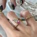 New Water Droplet Shaped Zircon For Women, Fashionable And Sweet Style, Index Finger Ring, Dual Diamond Niche Design,_ipsvogv.com