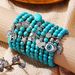 Beaded Women's Set Bohemian Ethnic Style Turquoise Bracelet_ipsvogv.com