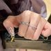 Water Windy Zircon Letter Purple Lilac Droplet Light Luxury Temperament High Grade Coolness Super Flash Open Ring_ipsvogv.com