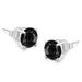 Unisex classic round single zircon men's earrings simple four claw black stone hip hop earrings hot selling jewelry_ipsvogv.com
