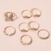 New Bohemian Style With Diamond And Butterfly Joints, Set Of 8 Ring Accessories_ipsvogv.com