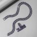 Unisex New Hip Hop Men And Women Alloy Full Diamond Purple BLESS Blessing Pendant Fashion Cuban Pendant Chain_ipsvogv.com