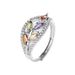 New Japanese And Korean Light Luxury Style Personalized Index Finger Colorful Treasure Female Trendy Internet Celebrity_ipsvogv.com