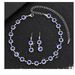 2024 Fashion Flower Inlaid Diamond Bride Wedding Jewelry Necklace Earrings Round Simple Set_ipsvogv.com