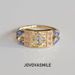 Elegant Sophisticated Delicate Compact Blue Zircon Ring, Fashionable Temperament, Versatile And Niche Design, Index_ipsvogv.com