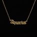 2025 New Arrivals Stainless Steel 12 Zodiac Constellation Necklaces Letter Aquarius Aries Gemini Pisces Leo Sagittarius Pendant Necklace_ipsvogv.com
