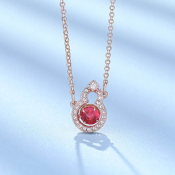 Chinese Style Gourd Necklace For Women High End Light Luxury Crystal Clavicle Necklace_ipsvogv.com
