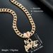 Fashion Jewelry Diamond NO LOVE English Letter Pendant Trendy Men's Personality Hip Hop Cuban Necklace_ipsvogv.com