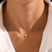 Minimalist Love Pendant Necklace - Gold Plated Stainless Steel Clavicle Chain For Women_ipsvogv.com
