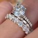 Cao Shi Temperament Three Piece Set Inlaid With Zircon Elegant Diamond Wedding Party Matching Ring_ipsvogv.com