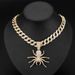 Hip Hop New Product Full Diamond Alloy Spider Pendant Fashion Personality Cuban Chain Men's Necklace Jewelry_ipsvogv.com