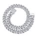 Jin Ao Hip-Hop 14MM Diamond-Shaped Double Row Full Diamond Cuban Chain Men's Necklace Bracelet Trendy_ipsvogv.com
