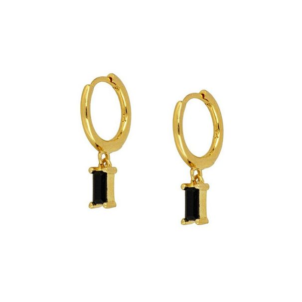 Women's Jewelry Light Luxury S925 Silver Needle INS Geometric Diamond French Style Ear Buckle Square Color Diamond Earrings Earrings_ipsvogv.com