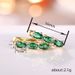 Cao Shi's Are Versatile Luxurious, Exuding A Sense Of Luxury And Sophistication. They Feature Oval Shaped Green Earrings_ipsvogv.com