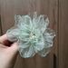 Seaside Holiday Style Mint Green Artificial Flower Earrings For Women, Fresh And Niche Ins Design Chiffon Earrings_ipsvogv.com