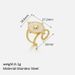 Women’s Jewelry Set Fashion Simple Mother Of Pearl Oval Open Ring Female Fashion Personality Versatile Stainless Steel Gold Plated Ring_ipsvogv.com