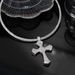 Trendy Male Hip-hop Necklace Electroplated Alloy Rhinestone Cross Pendant_ipsvogv.com