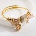DIY Panjiaduola Stainless Steel Beaded Fashion Love Set Diamond Pendant Adjustable Opening Bracelet_ipsvogv.com