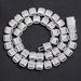 Unisex New Hip Hop Necklace 13mm Wide Rock Sugar Chain Square Diamond Round Diamond Mixed Inlaid Hollow Necklace Nine Squares Chain_ipsvogv.com