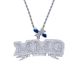 Men's Hiphop Fashion Letter "MMG" Zircon Pendant Necklace, Stainless Steel Cuban Chain, Trendy Statement Jewelry For Men Trend Men's Necklace Jewelry_ipsvogv.com