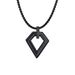 Men's Jewelry Stainless Steel Geometric Oval Rectangular Diamond Pendant Simple Hip Hop Necklace Jewelry_ipsvogv.com
