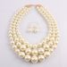 Exaggerated Fashion Pearl Short Multi Layer Clavicle Chain Simple Fashion Necklace Jewelry_ipsvogv.com
