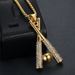 Men's Jewelry Creative Hip Hop Pendant Stainless Steel Full Diamond Necklace Baseball Bat Pendant_ipsvogv.com