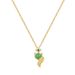 【 Titanium Steel 】 Zircon Green Fox Light Luxury Temperament Gorgeous Full Diamond Necklace Women's Versatile Collarbone_ipsvogv.com