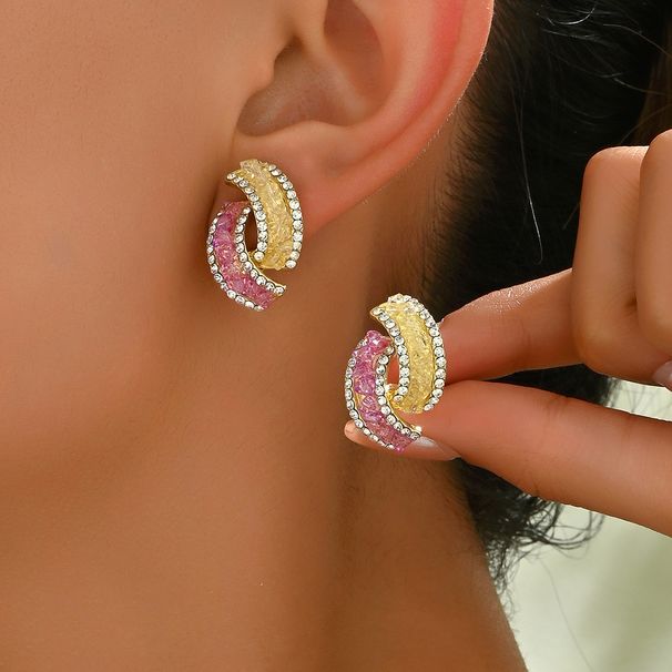Unisex Women's Earrings Personalized Inlaid Crystal Diamonds High End Design All Match Earrings_ipsvogv.com