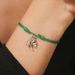 Card bracelet St. Patrick green lucky clover pendant braided bracelet jewelry_ipsvogv.com