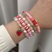 Sweet Instagram Style Bow Strawberry Pendant Creative Pearl Bead Star Necklace For Women_ipsvogv.com