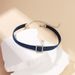 Fashionable And Vesatile Denim Cotton Fabic Choke Shot Collabone Haajuku Jewely Hinestone Heat Neck Chain_ipsvogv.com