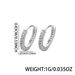 Full Diamond Plain Circle Men, Silver Needle Earrings For Women, Versatile, Simple, Light Luxury, High-end And Stylish_ipsvogv.com