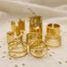 French Court Style Irregular Trend Ring Does Not Fade Titanium Steel Plated K Gold Open Ring Female_ipsvogv.com