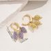 2024 New Women's with Minimalist Leaf Set Amethyst Design, Unique Earrings, Versatile Earrings_ipsvogv.com