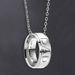 Shuosbai DAD MOM Carved Letters Titanium Steel Ring Necklace Pendant Mother Father Day Gift For Evening Party_ipsvogv.com