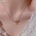 S999 Pure Silver Laurel Goddess Necklace For Girls, Light Luxury, Niche, Wheat Ear Zircon Collarbone Chain, Give Girls_ipsvogv.com