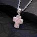 Unique Full Cross For Women And Men Hip Hop Colorful Rhinestone Pendant Necklace Versatile_ipsvogv.com