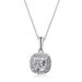 Unisex popular square chain women's pendant necklace, genuine gold plated jewelry_ipsvogv.com