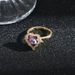 Classic Light Luxury Colorful Diamond Ocean Heart Open Titanium Steel Ring Women's Fashion Stainless Steel Ring Jewelry_ipsvogv.com