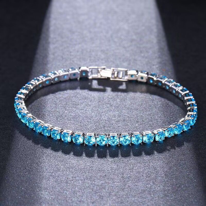 Round 4mm Full Diamond Hip-Hop Bracelet For Women Fashion Trendy Men's Jewelry_ipsvogv.com