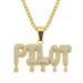 Hiphop men's inlaid necklace jewelry hiphop full diamond creative personalized letter pendant accessories_ipsvogv.com