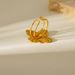 Women’s Jewelry Set Fashion Blue And Purple Oil Drop Flower Ring Personality Fashion All Match Gold Plated Stainless Steel Ring_ipsvogv.com