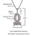 Hip Hop Trend Full Dia O BLOCK Zircon Letter Pendant Necklace For Men's Fashionable And Minimalist Jewelry_ipsvogv.com