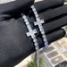 Hip Hop New 5mm Cross Round Zircon Bracelet Inlaid Zircon Men's Bracelet_ipsvogv.com