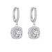 S Pure Silver Mosang Stone Square Bag Earrings, Heavy Industry, fading, Non Allergic, D-color, Light Luxury, No Picking_ipsvogv.com