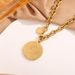 Fashionable Personalized Figure Round Brand Titanium Steel Pendant With A Cool And Simple Style Necklace For Women's_ipsvogv.com